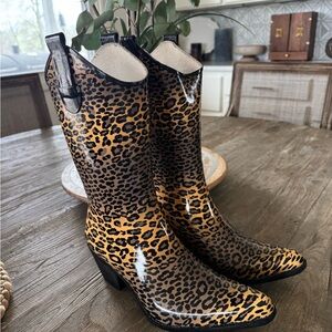 Corky's "Rodeo" Western Cowgirl Rain Boots. Size 10